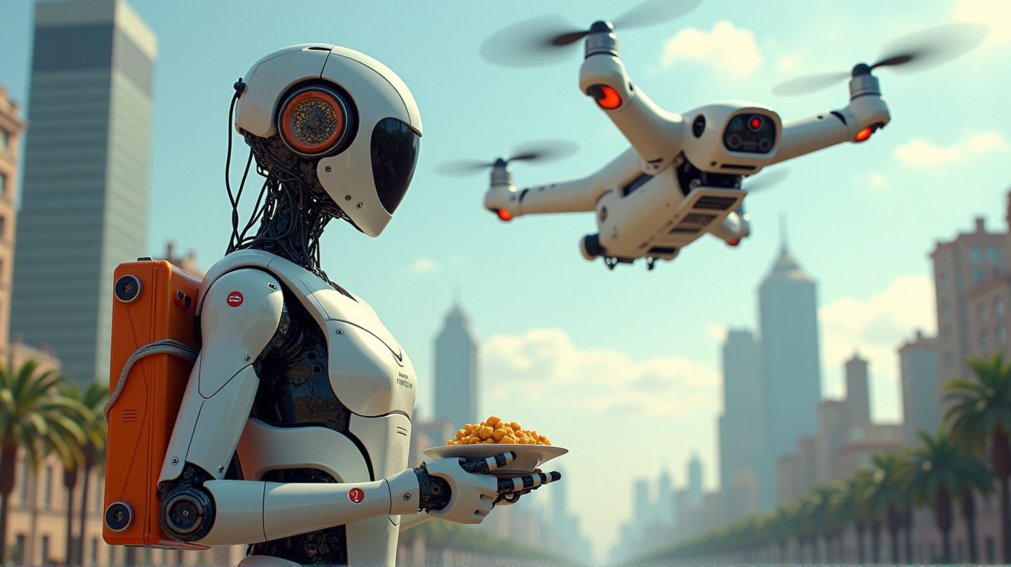 I Robot Invadono Hangzhou: La Campagna Futuristica di Consegne di Ele.me è Qui!