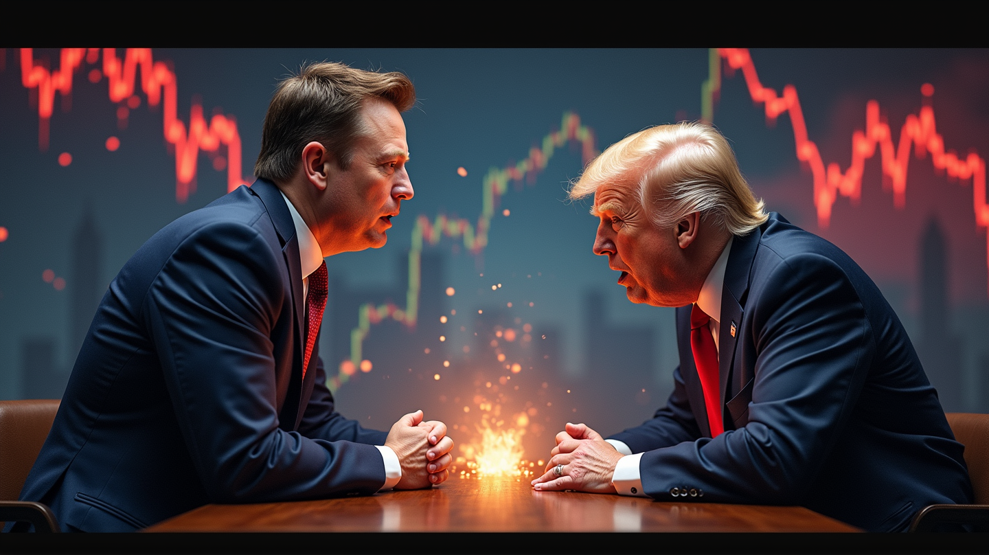 Scossa di Mercato: Lo Scontro Musk vs. Trump Riduce il Valore di Tesla di 152 Miliardi di Dollari