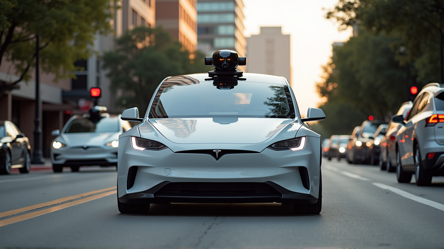 I robotaxi futuristici di Elon Musk attraversano le strade di Austin