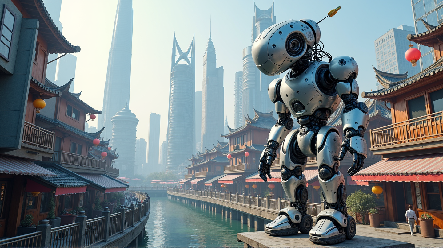 La Spettacolare Mostra di Robot Town: Oltre 100 Robot alla Conferenza di Inclusione di Shanghai