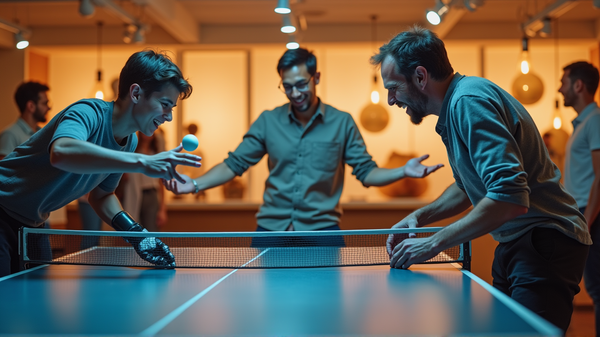 Il Gruppo di Supporto agli Amputati si Lancia in una Emozionante Sfida al Robot da Ping Pong