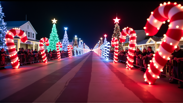 Unisciti alla Magia: La Parata delle Bastoncini di Zucchero Illumina Hollywood Beach